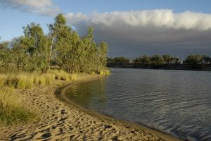 Australian river and beach